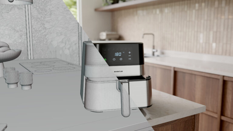Inventum Airfryer – 3D Product Render